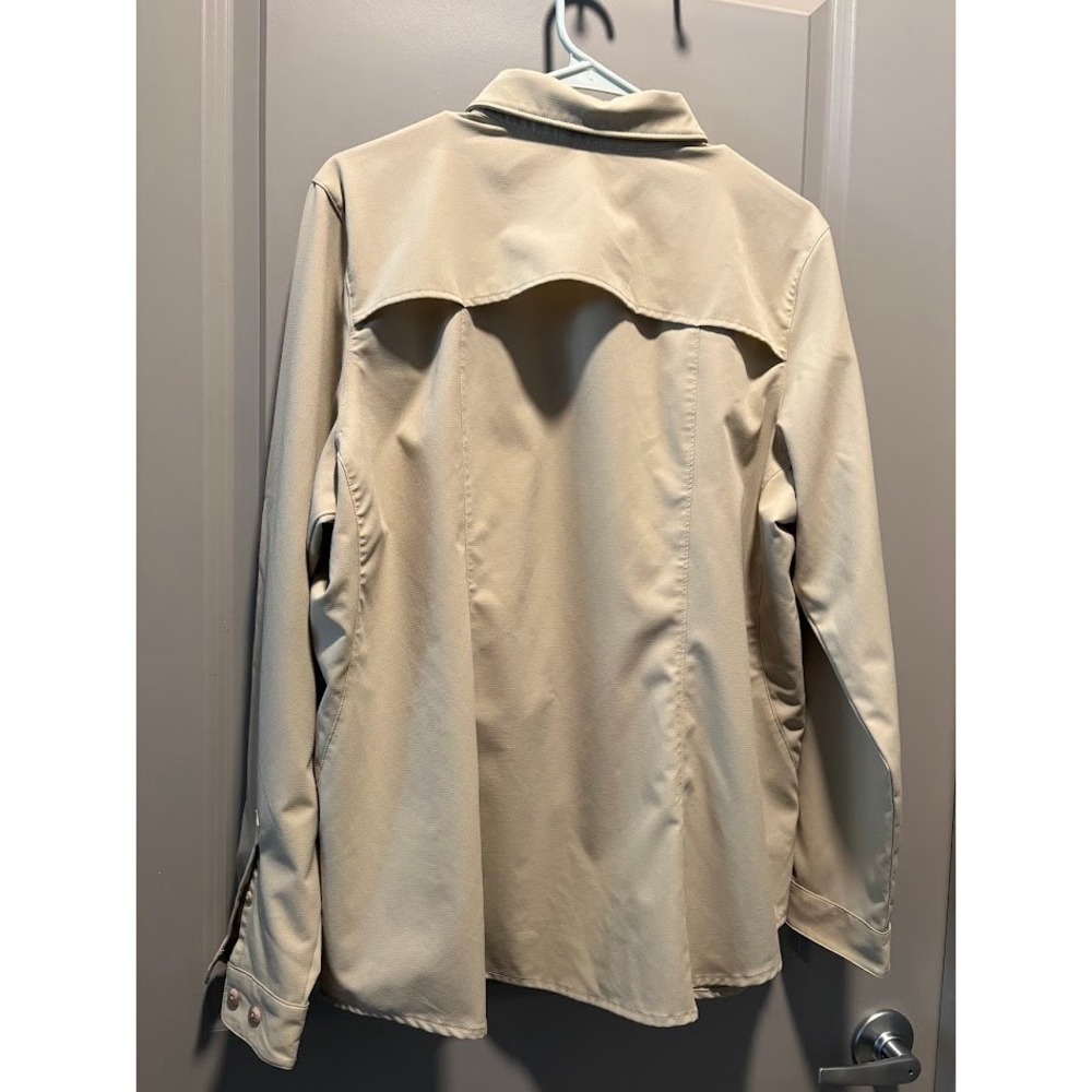 REI Co-op Sahara Womens XL Long Sleeve Hiking Shirt Tan Khaki Ventilated Ripstop - Picture 8 of 13